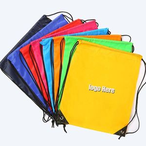 Ubrandpromo Sports New Custom 210D/190T Polyester <b>Waterproof</b> <b>Drawstring</b> Gym <b>Bag</b> Promotional <b>Drawstring</b> Sportpacks - Product Image 2