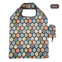 Nouveau sac écologique pliable en polyester avec boutons-pression, sac de shopping imprimé créatif, sac fourre-tout cadeau