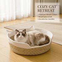 Panier pour chat en corde de coton, panier à jouets pour chat, paniers Instinct, paniers tissés à la main, lit pour chat |   Panier de stimulation pour chats, grande taille