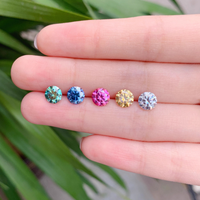 Pierre de Moissanite Colorée Certifiée Viresa en Gros : Bleu, Jaune, Violet, Orange, Champagne, Rouge, Vert, Rose, Gris, Noir