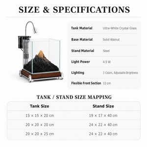 Ensemble de micro-aquarium de bureau avec personnalisation de paysage montagneux, <span class=keywords><strong>petit</strong></span> aquarium - Product Image 4