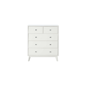 EVEREST Brand <b>Tallboy</b> Vintage Style Living Room Furniture Best Seller Cabinet 5 Drawers - Product Image 1