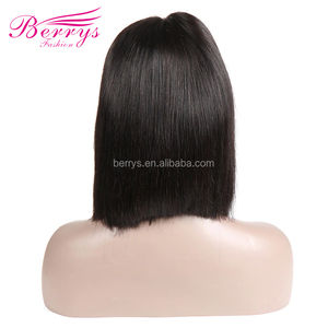 วิกผมบ๊อบแบบลูกไม้ด้านหน้า ทำจากผมแท้ของคนบราซิล ยี่ห้อ Berryshair ความยาว 10-16 นิ้ว สีดำ สำหรับผู้หญิง - Product Image 4