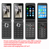 Téléphone à clapet Android ODM à écran tactile, double SIM 4G VoLTE, compatible tous opérateurs, version personnalisable Kohser