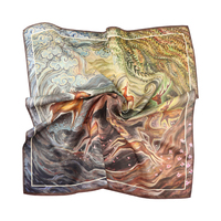 Écharpe en soie florale carrée foncée pour homme, imprimé Paisley personnalisé, 53 cm, respirante et multifonctionnelle pour le quotidien