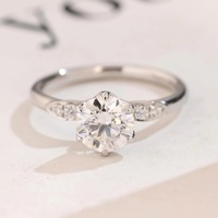 10k 14k 18k Solid Gold Lab Grown Diamond Bague de fiançailles pour hommes femmes Igi Gia Certified 2ct 3ct Vvs Lab Diamond Jewelry Custom