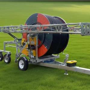Treuil d'irrigation <span class=keywords><strong>de</strong></span> terres agricoles automoteur à grande échelle entièrement automatique arroseur Mobile Truss Pe matériel pour serre - Product Image 4