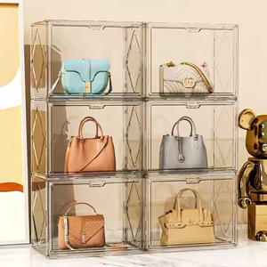 Trong Suốt Acrylic Nhà Để Xe Kit Tổ Chức Mô Hình Đồ Chơi Túi Búp Bê Hộp Lưu Trữ Với Cửa Rõ Ràng Cho Hiển Thị Bộ Sưu Tập - Product Image 1