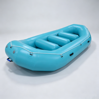 Bateau de rafting gonflable de haute qualité 395 cm (13 pieds) pour la navigation en eaux vives, certifié CE, 6-8 personnes, auto-vidangeant, plancher en PVC 1,8 mm