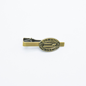 Pince à cravate vintage personnalisée avec logo LGC, en laiton antique, pour cadeau d'affaires masculin, vente en gros - Product Image 2