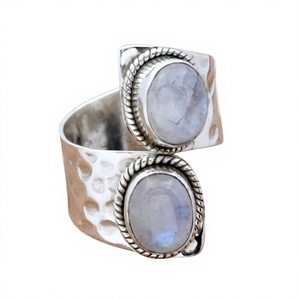 925 Sterling Silver Bezel Setting <b>Rainbow</b> Moonstone Ring Trendy Christian Handmade Antique Fine Jewelry Certified - Product Image 1