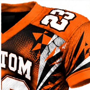 Maillot de football américain personnalisé pour hommes, respirant, séchage rapide, polyester, imprimé par sublimation, uniforme sportif d'équipe, vente en gros, entraînement - Product Image 3
