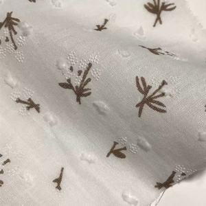 Trong Kho 100% Chải Kỹ Bông Jacquard Chấm Tươi Daisy Hoa In Dệt Poplin Vải Cho Cô Gái Áo Sơ Mi Dresses Và Váy - Product Image 6