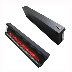Chimeneas eléctricas modernas de 3 lados Calentadores eléctricos de pared con efecto de llama de luz LED de 40-100 pulgadas para hogares y hoteles - Product Image 6