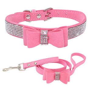 Collar de perro brillante con lazo de diamantes de imitación para perros pequeños | Collar ajustable lindo y ostentoso para mascotas para <span class=keywords><strong>Chihuahua</strong></span> y cachorros - Product Image 6