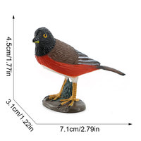 Modèle d'oiseau sauvage en PVC massif, simulation réaliste, motif pie, pour ornement de bureau, pot de fleurs, aménagement paysager, jouets de maternité à assembler