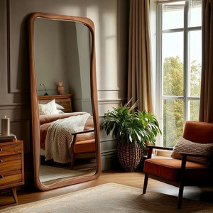 Nhà Máy Bán Hàng Trực Tiếp Giá Bán Sỉ Sang Trọng Hiện Đại Gỗ Ban Đầu Khung Gương Cho Tường Treo Đứng Gỗ Rắn Trang Trí - Product Image 2