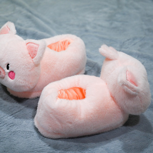 Mignons chaussons d'intérieur en forme de <span class=keywords><strong>cochon</strong></span> de dessin animé avec semelle antidérapante, chaussons d'hiver chauds et moelleux personnalisés pour femmes - Product Image 6