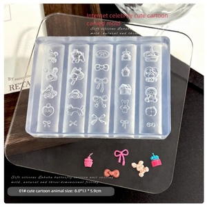 Moule en silicone papillon pour nail art, motif dessin animé, application sur les doigts, haute qualité, spécial salon de manucure, vente chaude - Product Image 3