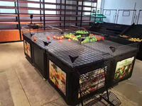 Supermarkt Display Rekken Volledig Plastic Vers Product Display Rekwisieten Plastic Eiland Display Rekken Voor Fruit En Groenten