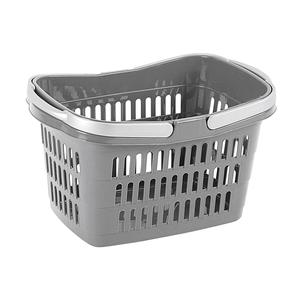 Shopping <b>Basket</b> With 2 Handles 39x24x23cm Grey Storage <b>Baskets</b> - Product Image 1