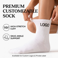 Chaussettes de sport athlétiques personnalisées avec logo, en coton côtelé, unisexe, respirantes et amortissantes, pour la course à pied, vente en gros, fabricant
