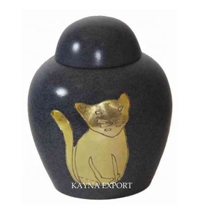 DOM TOP CUSTOM PET <b>URN</b> BRASS METAL PAW MARKS UNIQUE for BULK CUSTOM FINISHES DOG <b>CATS</b> BIODEGRADABLE 45 CUBIC INCH - Product Image 3