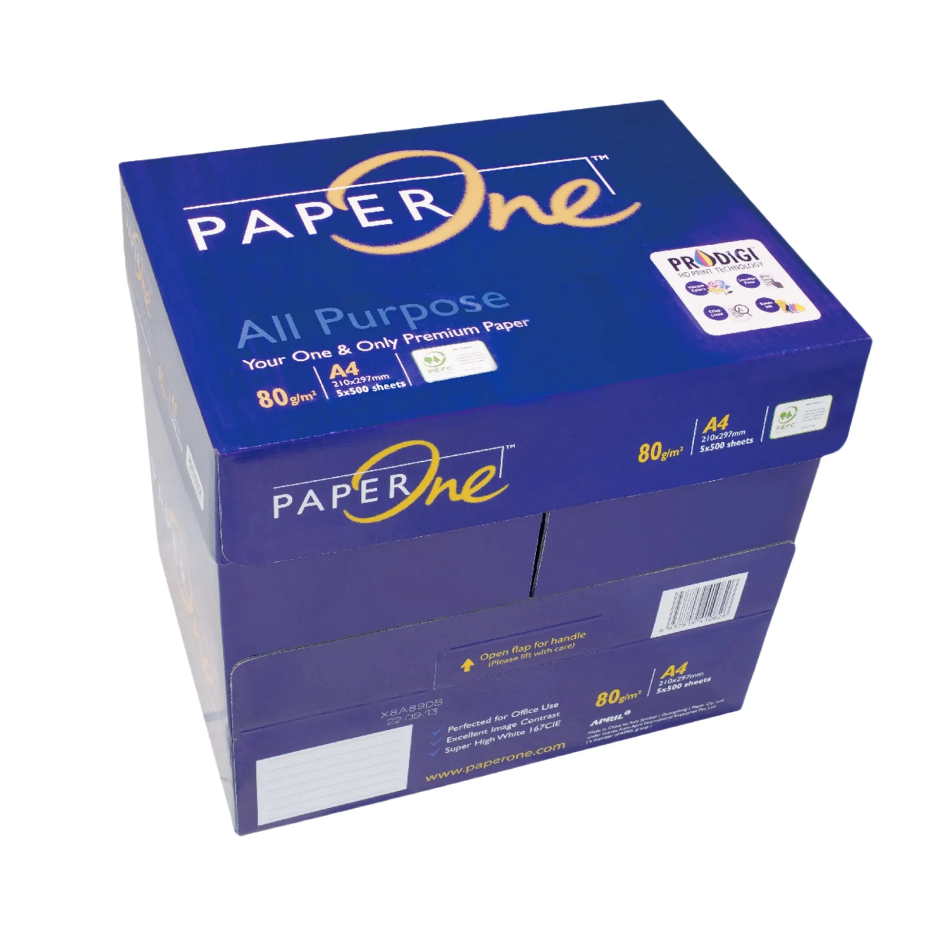 משרד לבן עותק נייר 80gsm A4 נייר Paperone מעתיק נייר עם 210mm 297mm גודל