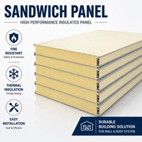 Panneau sandwich en laine de roche haute densité, panneau de protection incendie, système de construction d'ateliers industriels