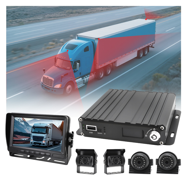 4CH AHD 1080P Mobile DVR Recorder with GPS/4G/WiFi Real-time Remote Viewing for Commercial Vehicle Safety