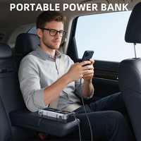 Batterie tout-en-un 4-en-1 pour voiture et moto avec pompe à air numérique 12V démarreur intelligent multifonction et écran LCD