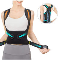 Ceinture de Maintien Dorsal Orthopédique Ajustable pour Correction de Posture Assise Épaules, Gilet de Soutien avec Gaines