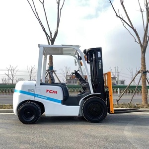 TCM 3Ton <b>Used</b> Diesel Internal Combustion Forklift with Solid Tire Three Stage Mast 1070mm Fork Length - Product Image 6