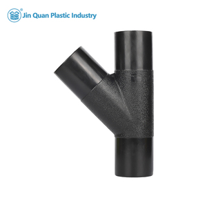 Pe100 HDPE Ống Y <span class=keywords><strong>TEE</strong></span> chéo bằng <span class=keywords><strong>TEE</strong></span> Reducer <span class=keywords><strong>TEE</strong></span> DN50 dn125 dn160 1.0Mpa PN10 sdr17 kháng hóa chất 1 mảnh - Product Image 1