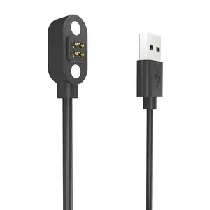 Vente en gros USB A mâle à 4 broches pogo pin connexion de câble USB magnétique avec connecteur de câble magnétique 4 broches pour montre intelligente