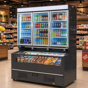 <span class=keywords><strong>Frigorifero</strong></span> <span class=keywords><strong>Combinato</strong></span> con 3 Porte in Vetro per Supermercati, per Alimenti Freddi - Product Image 3