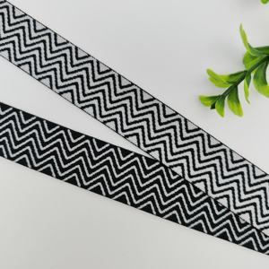 Custom Nylon <b>Elastic</b> Webbing Tape 25mm Stripe Jacquard Woven Soft Nylon Waistband Printed Accessory Wholesale Price for Garment - Product Image 3