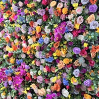 SPR Nouvelle Murale Florale Décorative Enroulable, Grande Murale Florale Géante en Tissu de Soie Artificielle pour Mariage et Fête