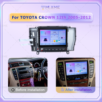 Bingkai Radio mobil untuk Toyota 2003-2009 Aksesori mahkota Audio mobil 9 inci layar besar bingkai Fascia