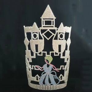 Luoyan grande reine princesse couronne personnalisé strass cristal pomme conception pour princesse Pageant événement fête diadème couronnes - Product Image 1