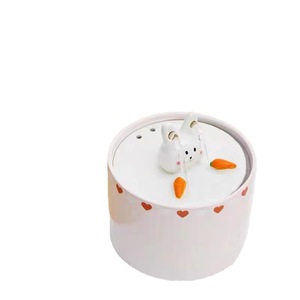 Bebedero de Agua para Mascotas de Cerámica, Estilo Conejo, 1.0L, Dispensador Automático de Agua para Gatos con Control por Aplicación, Desmontable - Product Image 5