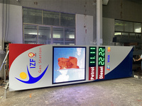 Panneau en aluminium ou panneau composite en aluminium double face publicité pylône signe pour station-service Station-service Totem