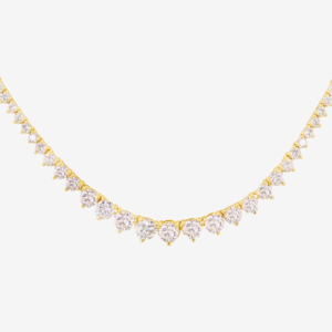 שרשרת טניס בוגרת שרשרת טניס לנשים 925 תכשיטי כסף ב 1 מיקרון מצופה זהב 18 קראט - Product Image 1