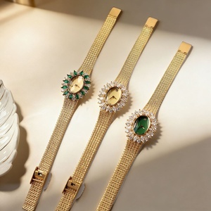Elegante Reloj Ovalado de Latón con Incrustaciones de Diamantes y Zafiro para <span class=keywords><strong>Mujer</strong></span>, Estilo Retro Glamuroso, Movimiento de Cuarzo <span class=keywords><strong>Citizen</strong></span>, Correa Acrílica, Moda de Lujo - Product Image 4