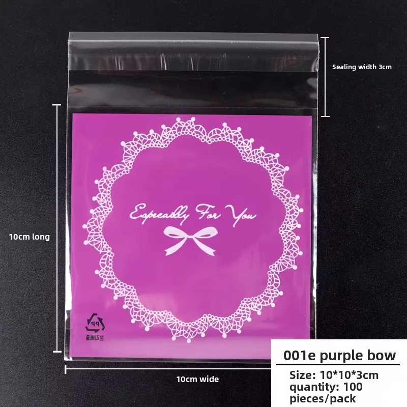 001E Fiocco viola 10 * 10 cm