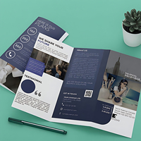 Folleto personalizado de alta calidad, tamaño A3 A4 A5, publicidad promocional, color, plegable, impresión de folleto, venta al por mayor
