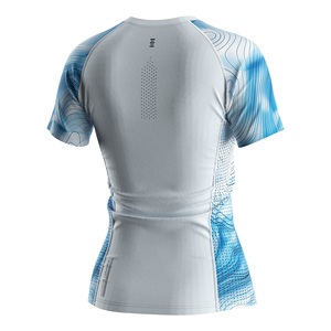 <b>Women's</b> Safety Night Jogging <b>T</b>-<b>Shirt</b> High Visible <b>Neon</b> Print Armpit Mesh Summer Fitness Wear - Product Image 5