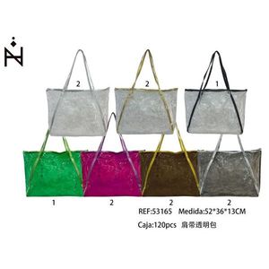 <b>Transparent</b> Shoulder <b>Bag</b> 52x36x13cm PU Material With Strap For Mobile Phone Storage - Product Image 1