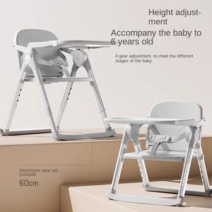 Chaise haute pliable portable en métal pour bébé avec fonction de réglage en <span class=keywords><strong>hauteur</strong></span> pour un usage domestique - Product Image 3