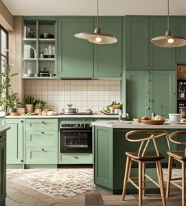 Meubles de cuisine chinois, armoires, design de porte, prêt à assembler, ensemble complet, bois massif, armoires de cuisine modulaires de luxe - Product Image 5